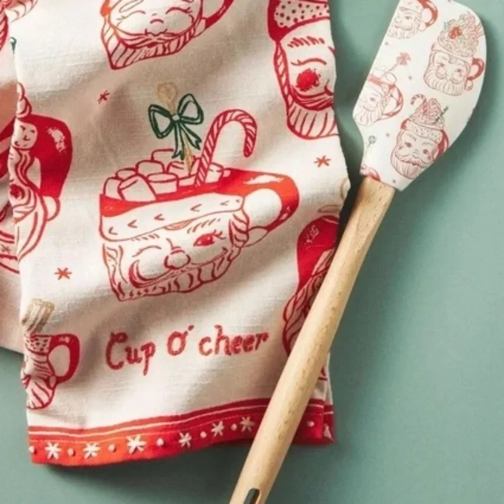 NWT Anthropologie Christmas Louise Pretzel Santa Spatula